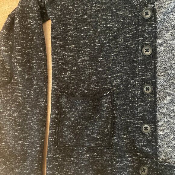 BOSS ORANGE Thick Cardigan Sweater Jacket - black and white, pockets - Picture 3 of 10